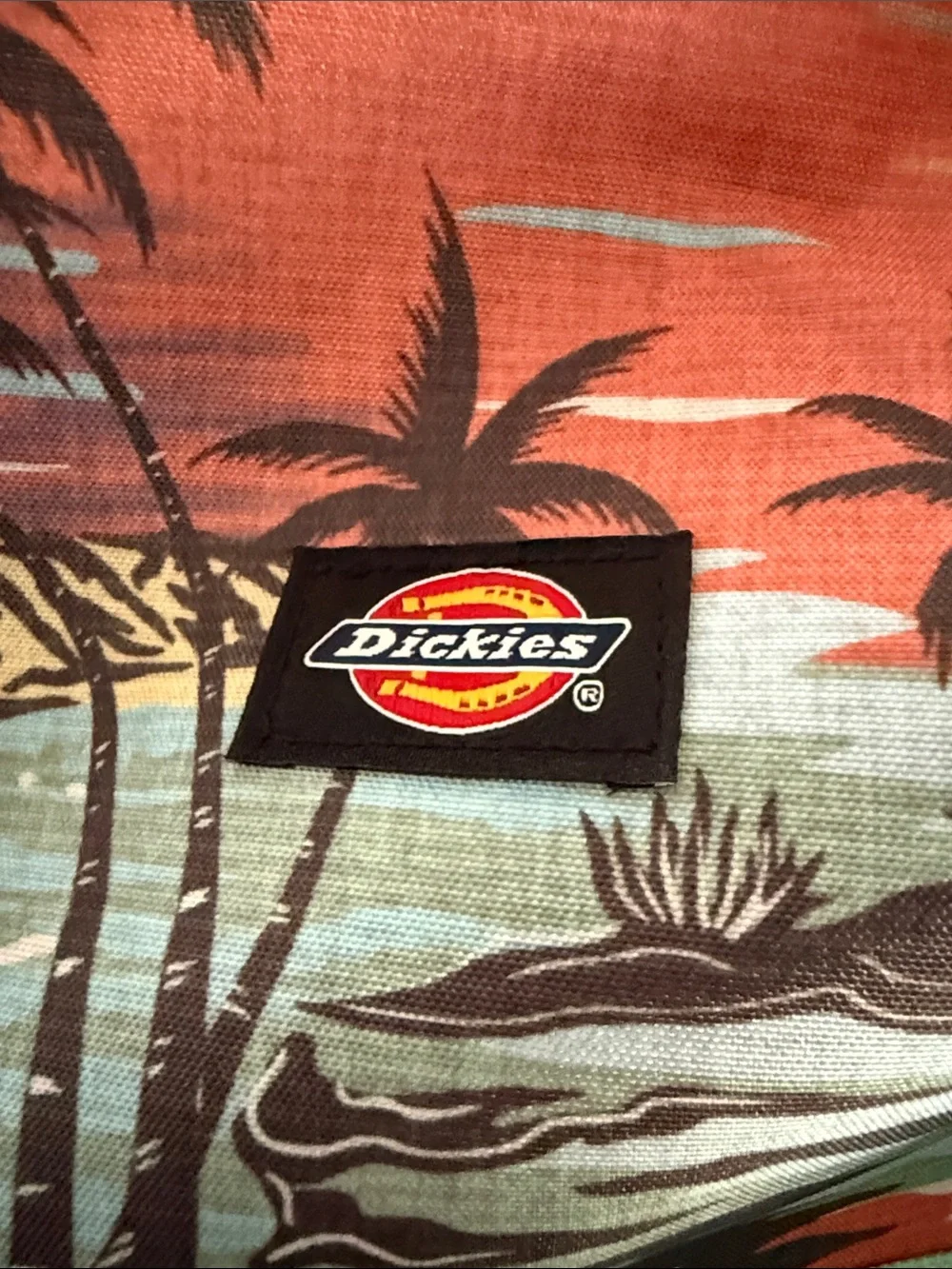 Dickies Coral & Mint Tropical Print Backpack